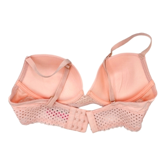 Vince Camuto 34B Pink Lace Mesh Bra Wired - Picture 2 of 5